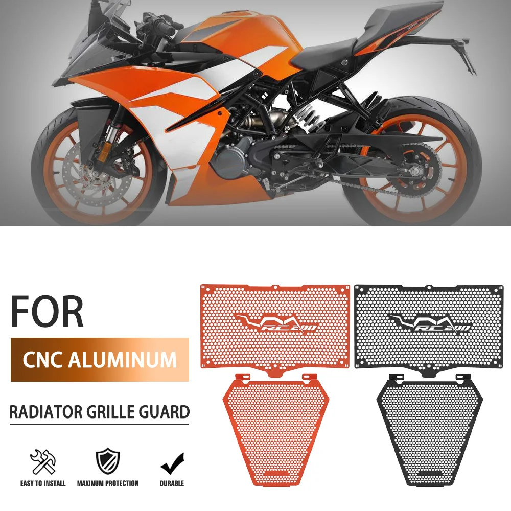 2022-2025 For RC200 2024 RC 200 2023 Motorcycle CNC Radiator Grille Guard Cover Water Tank Protection Cylinder Head Engine Guard