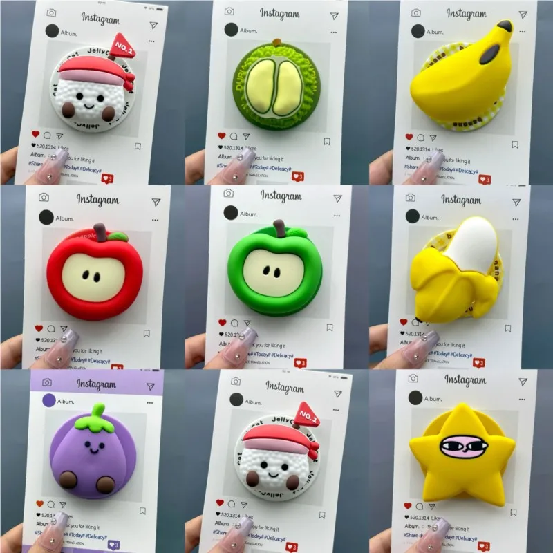 

Korean Fun 3D Healing Dopamine Fruit For Magsafe Phone Griptok Griptok Stand For iPhone Wireless Charging Stand Male Female