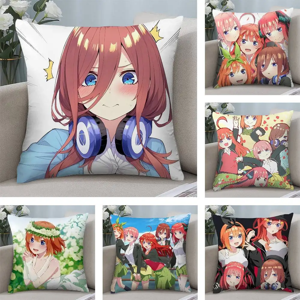 

The Q-Quintessential Q-Quintuplets Pillow Case Plush Fabric Soft Pillowcase Double Sided Print Cushion Cover Household Gifts