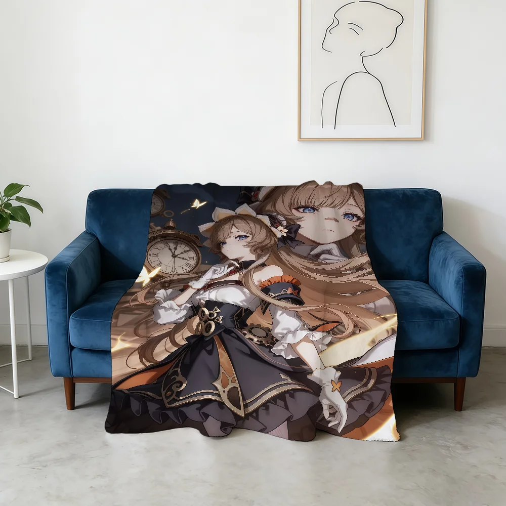 Genshin Impact Sandrone Blanket Flannel Warm Soft Throw Blanket For Room Sofa Childish Birthday Gifts