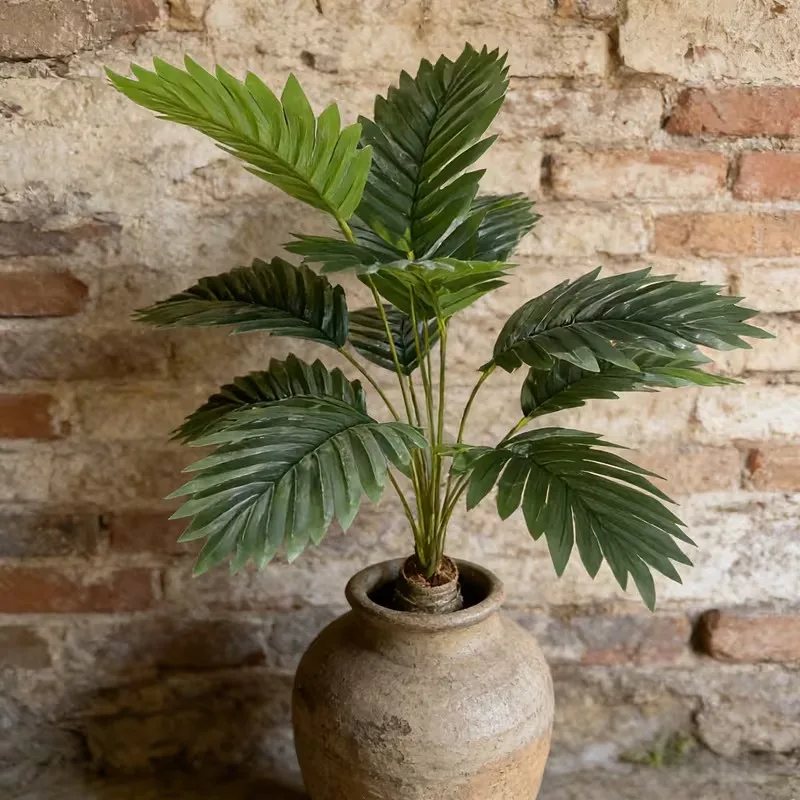 Artificial palm tree outdoor faux green plants maintenance free for home garden decoration