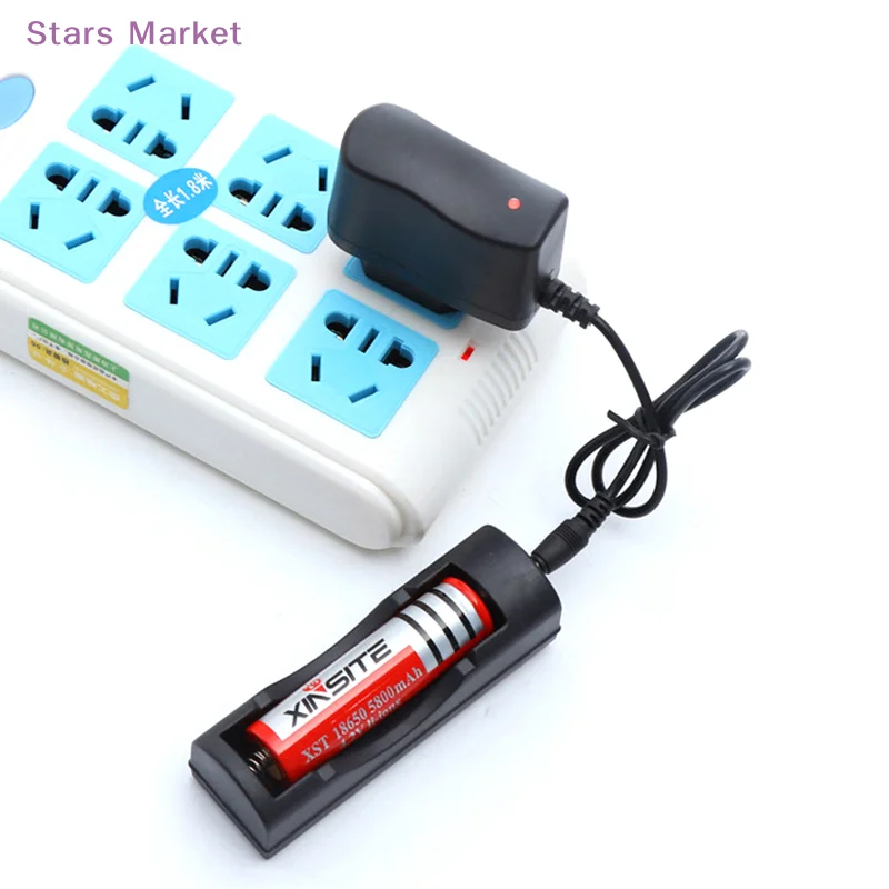 New DC4.2V 500mA 3.5mm Smart Charger EU US Plug 18650 Rechargeable Battery Travel Charger Power Adapter For Led Flashlight Torch