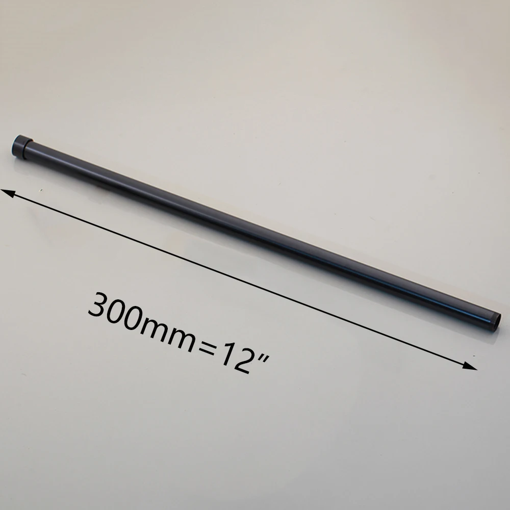 JIENI Matte Black Extension Arm Round Stainless Steel Shower Arm for Bathroom Shower Head Holder Shower Bar Rod Wall Mounted image 2