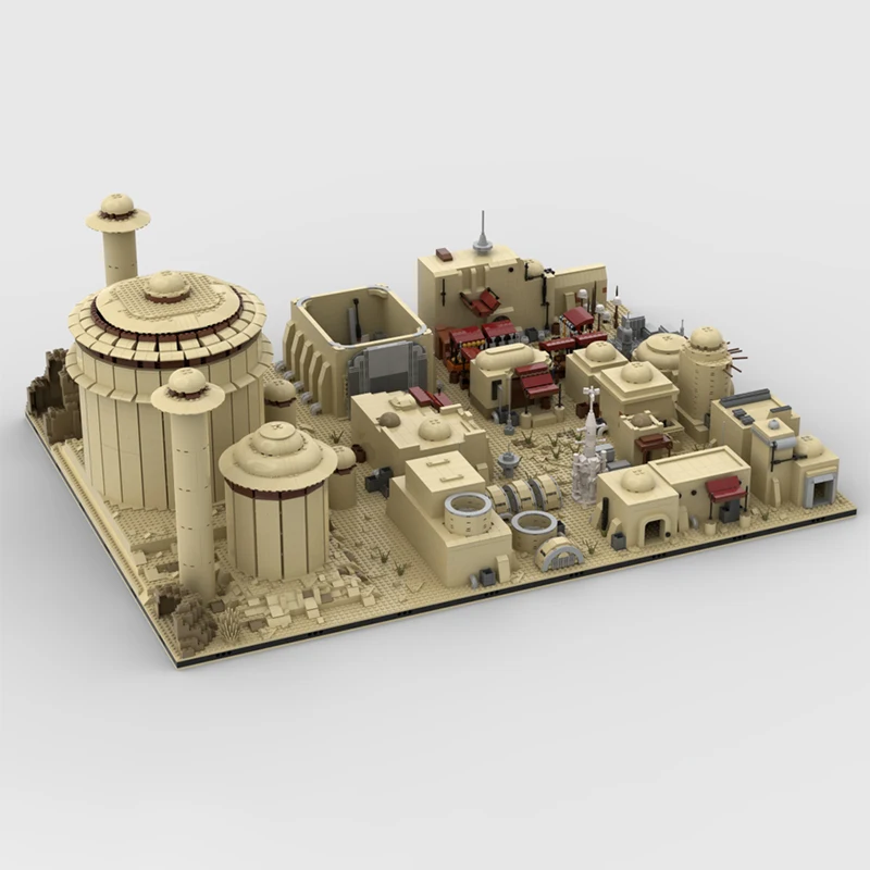 9585 Pz Spazio Modulare Desert Village MOC 18-MOC Set Sci-Fi Desert Settlement Educazione Costruzione di Blocchi fai da te Giocattoli di Compleanno Regalo