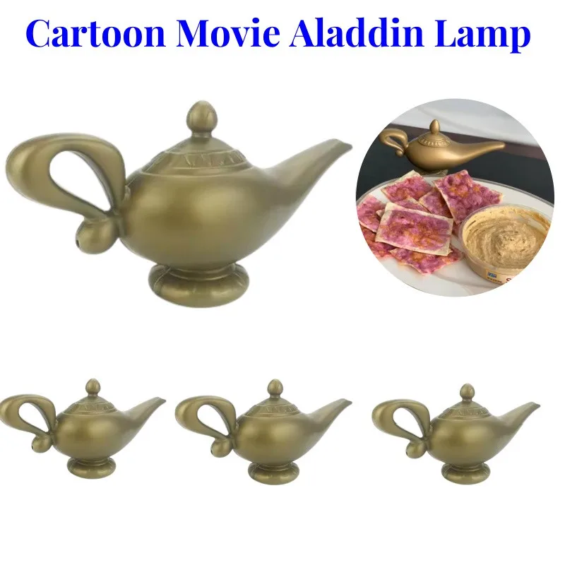 Plastic Costume Props Aladin Lamp Halloween Christmas Panto Lamp Shape Tea Pot Cartoon Genie Lamp Home Party Ornament