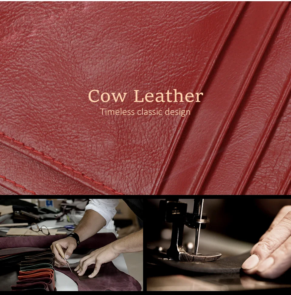 HUMERPAUL Klassische Geldbörse aus genarbtem Leder, zweifach faltbar, Kreditkartenetui, schmale Herren-Clutch mit Münzfach mit Reißverschluss, Qualität – Detail 2