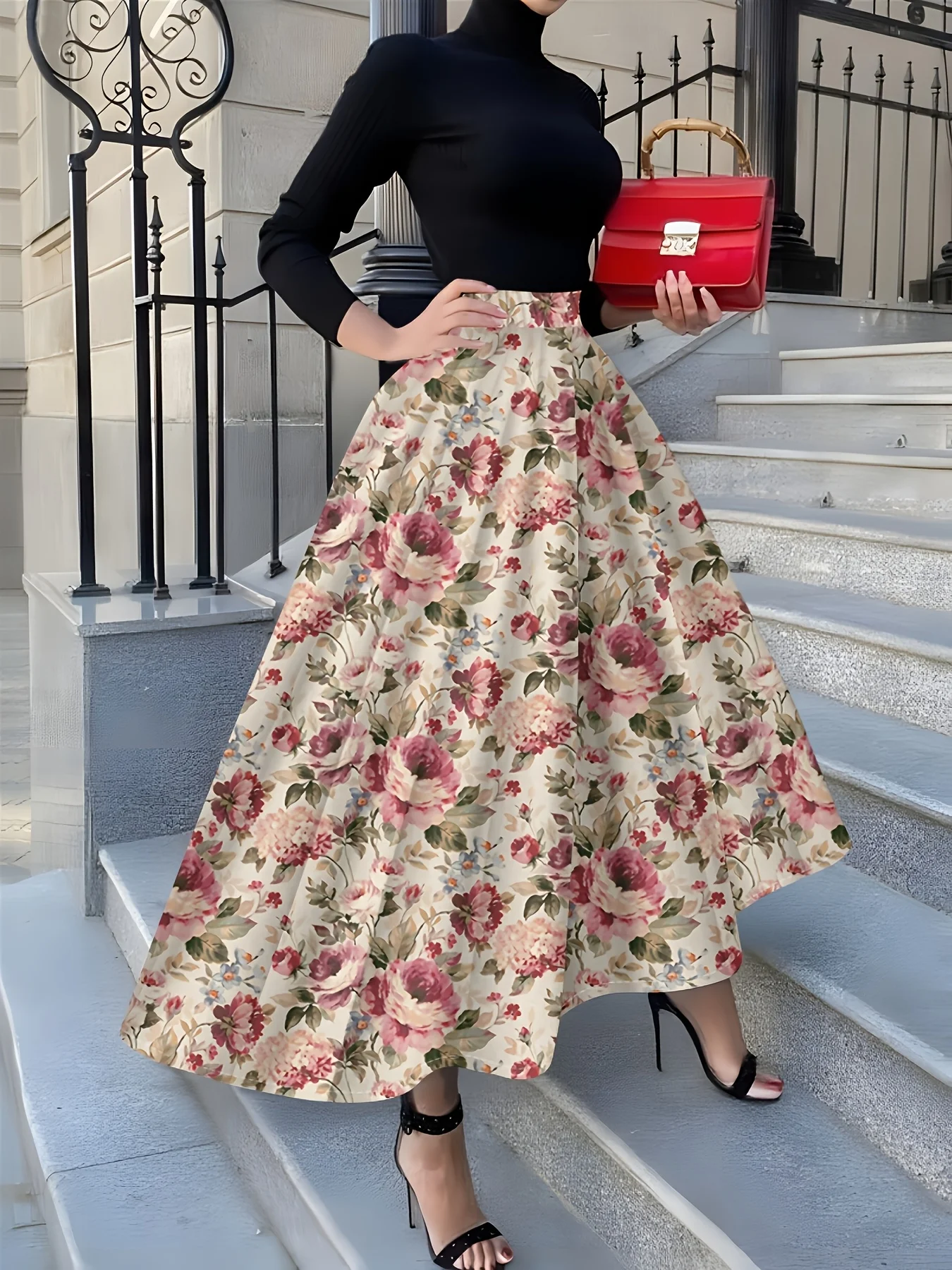 

Женская юбка А-силуэта, повседневная, с высокой талией, миди, летняя, легкая, плиссированная, для офиса, вечеринок, уличной моды