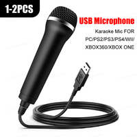 USB Wired Microphone Karaoke Mic for Nintendo Switch Wii PS4 Xbox PC Computer