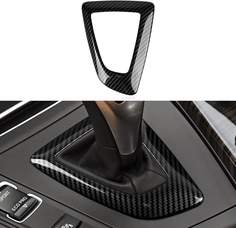 LHD Carbon Fiber Center Console Shift Head Base Panel Suitable For BMW F10 F20 F22 F30 F32 F34 F36