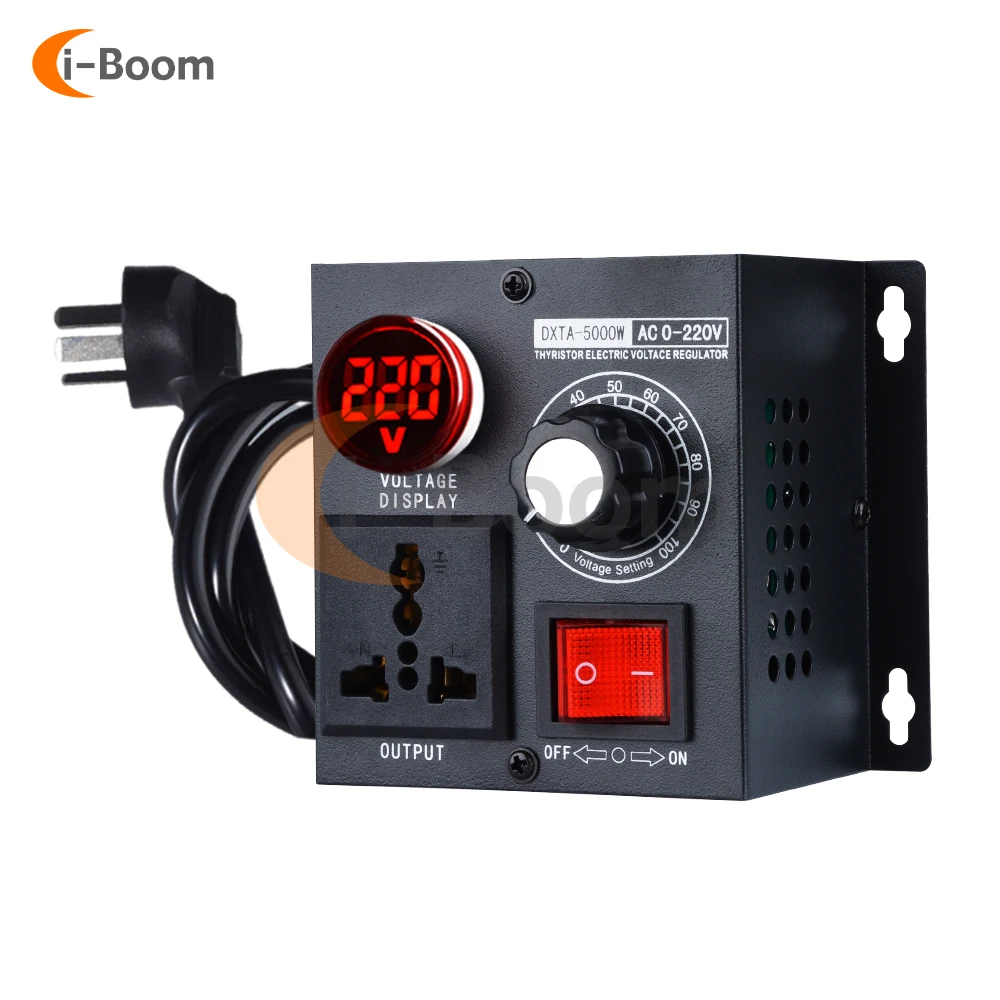 AC110V/220V Electronic Voltage Regulator 5000W High Power Transistor Voltage Regulator PWM Speed Controller Dimmer