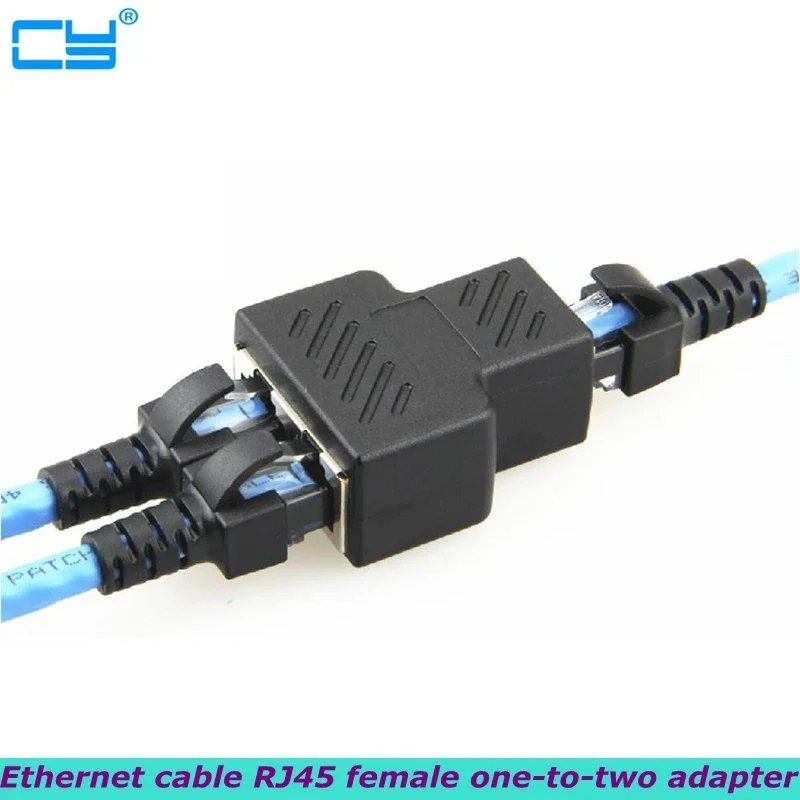 CAT 5 1 to 2 LAN Ethernet Cable RJ45 Bus Splitter Connector Adapter Suitable for Computer Router TV Expansion