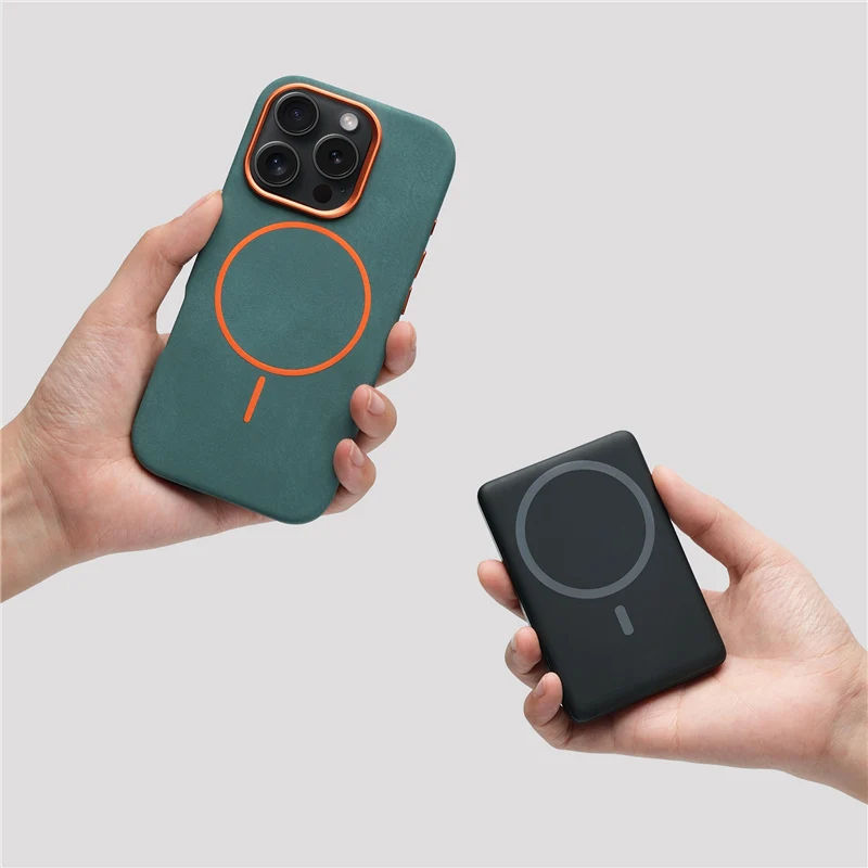 

Vintage PU Leather Wireless Charging Magsafe Cases For iPhone 16 15 14 15Pro Max Metal Lens Protection Magnetic Shockproof Cover