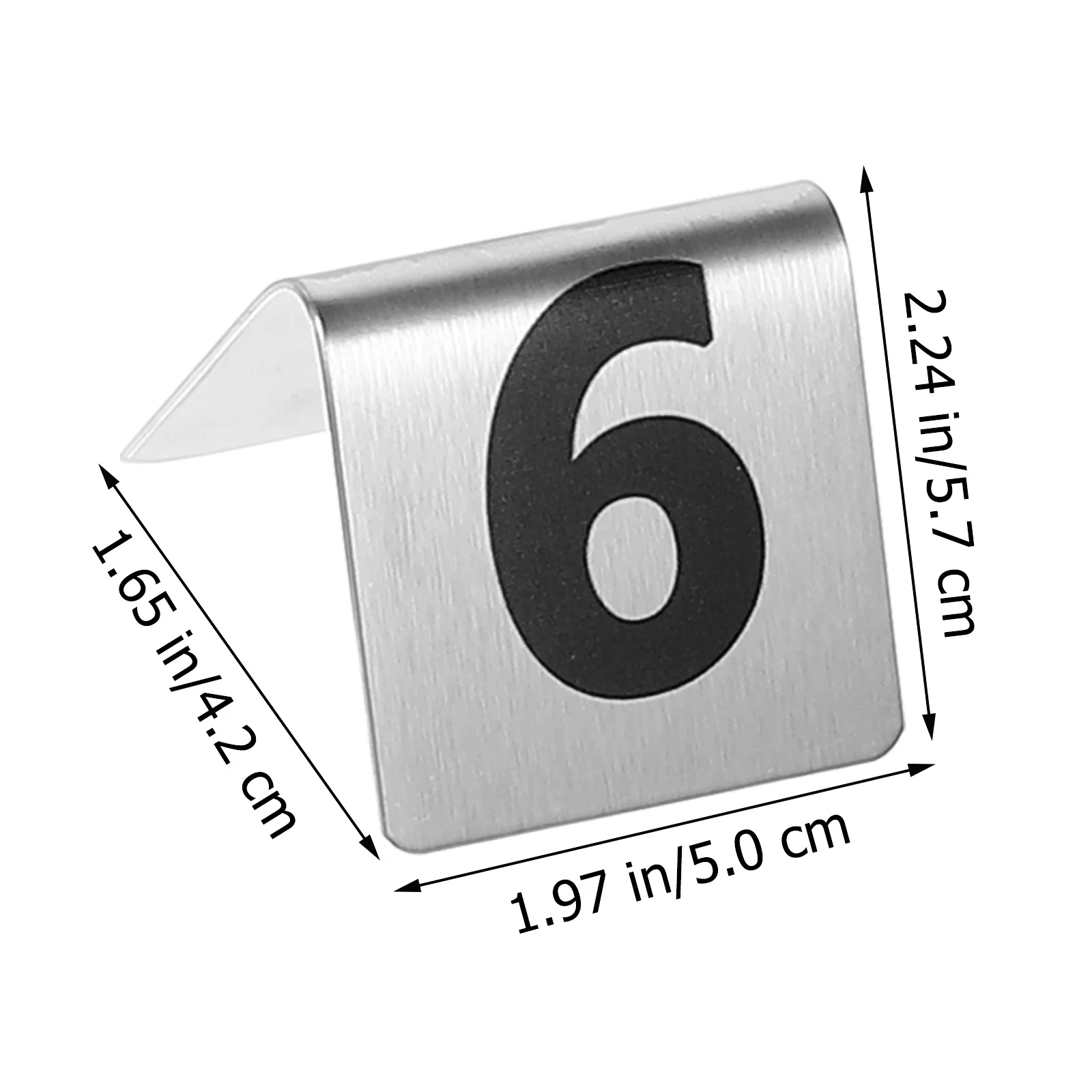 

6pcs Stainless Steel Table Numbers Dual-Sided Wedding Reception Banquet Seat Signs Reusable Restaurant Table Cards Metal
