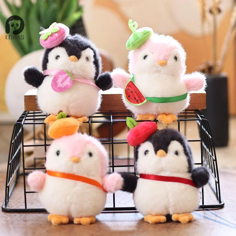 LLavero de juguete de peluche de pingüino bonito de 13cm, muñeco de peluche de dibujos animados, mochila, bolso colgante, decoración, regalos encantadores