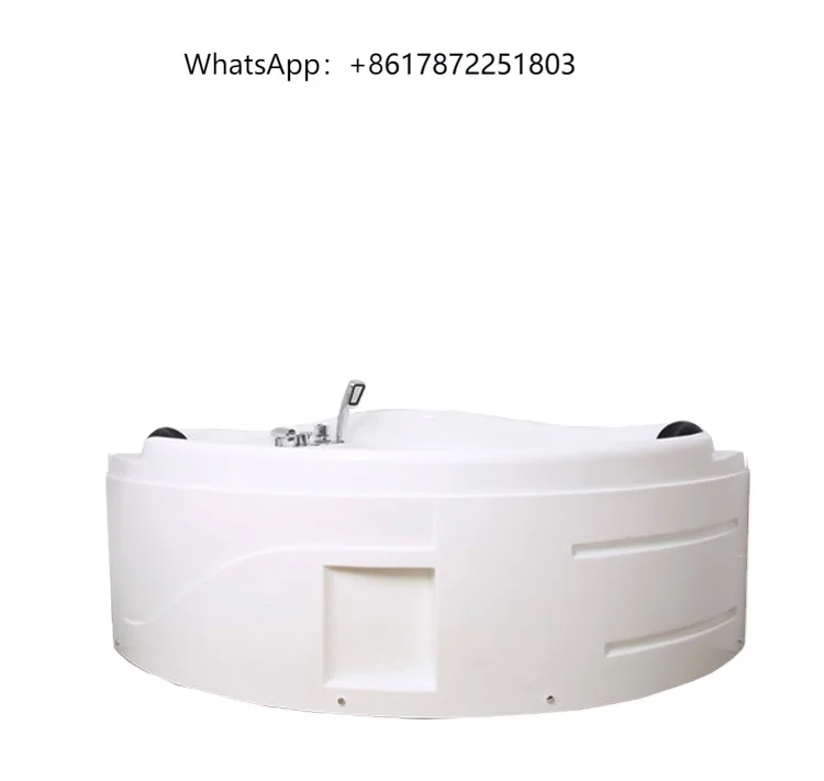 

Classical Corner Massage Bathtub with Pillow Acrylic Indoor Hydro Spa Hot Tub for Adult Hotel Luxury