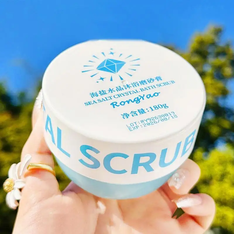 Body Scrub Cream Light Salt Crystals Deep Body Scrub Cream Men And Women 2-in-1 Moisturizing Body Scrub Wash Personal Body Care