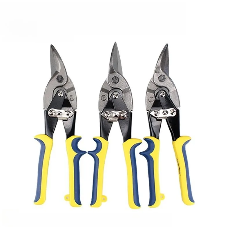 Cut Aviation Snips Bi Color Non Slip Grip Metal Cutting Shears Labor Saving Hand Tool For Iron Sheet Keel Plate Trimming Work