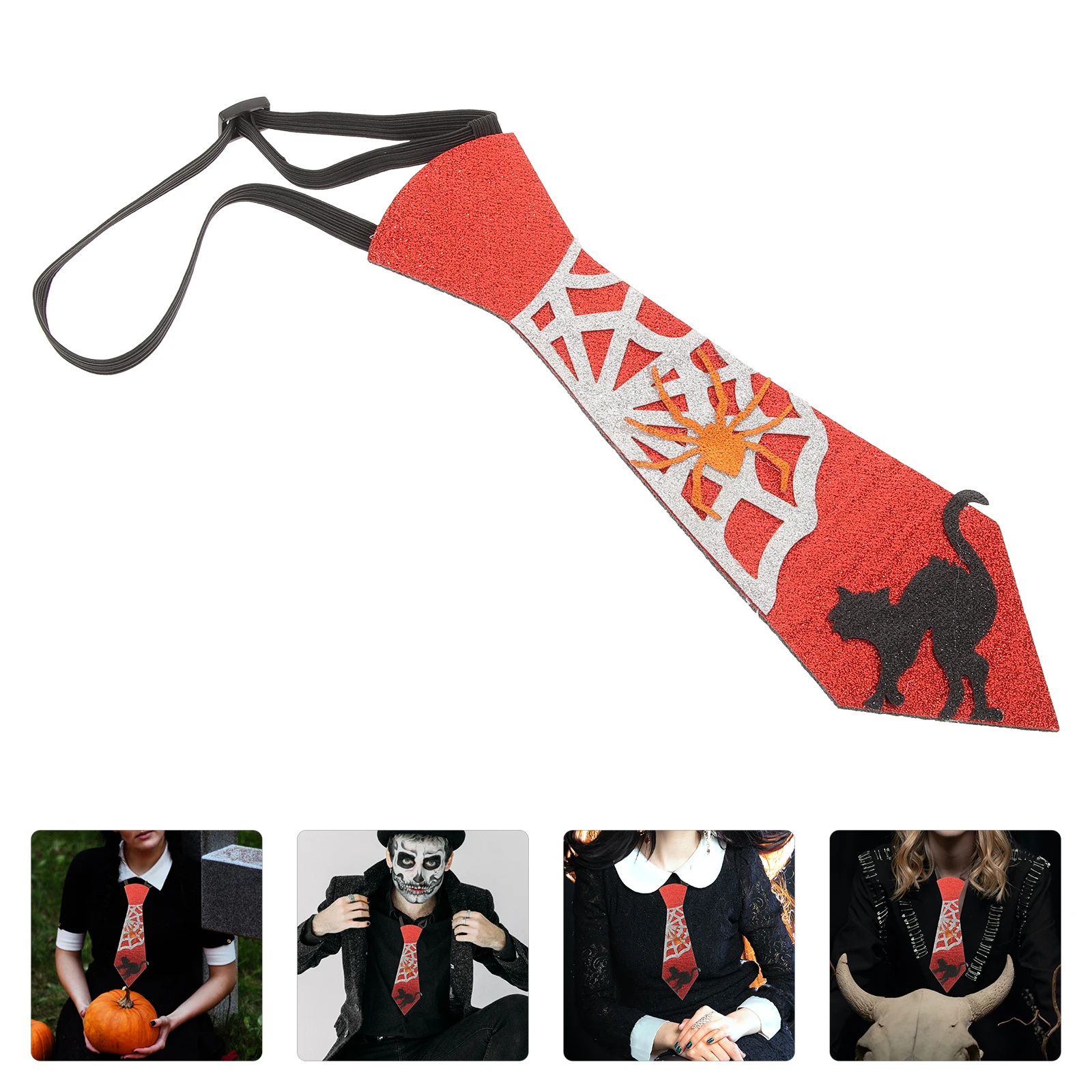 

1pcs Pumpkin Neck Tie Halloween Cosplay Decorative Scarf Costume Party Accessory For Men Women Reusable Cloth Creepy