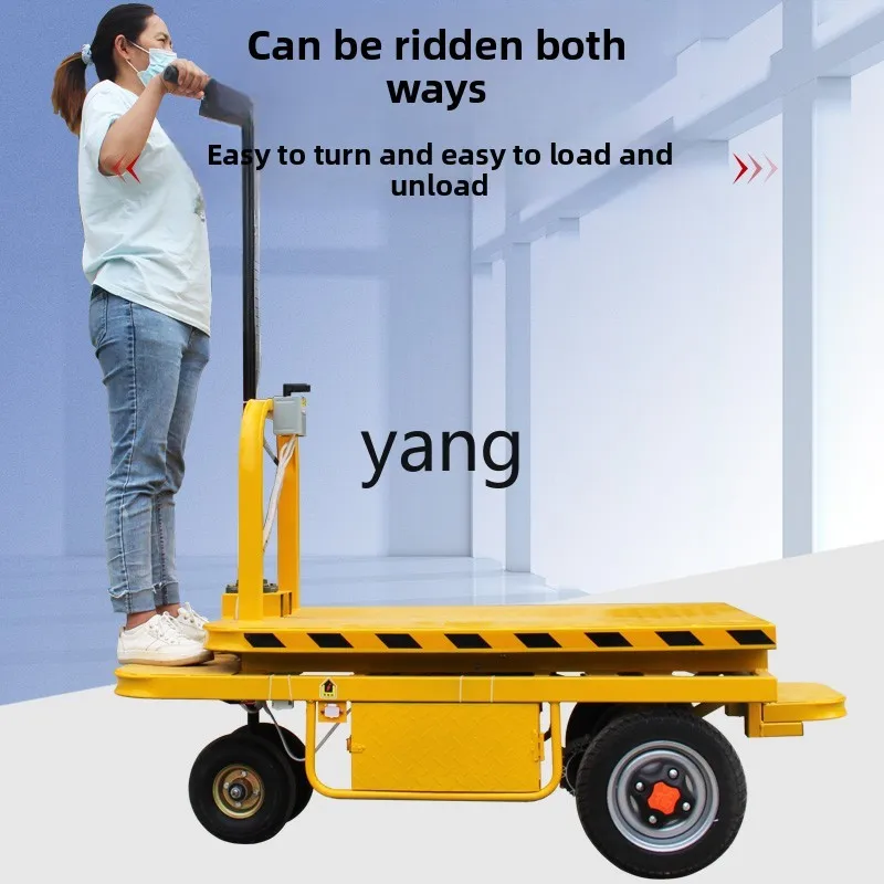 LMM Electric Lifting Inspection Flat Truck Hand Push Handling Hydraulic Platform Scissor Fork Climbing Work Truck