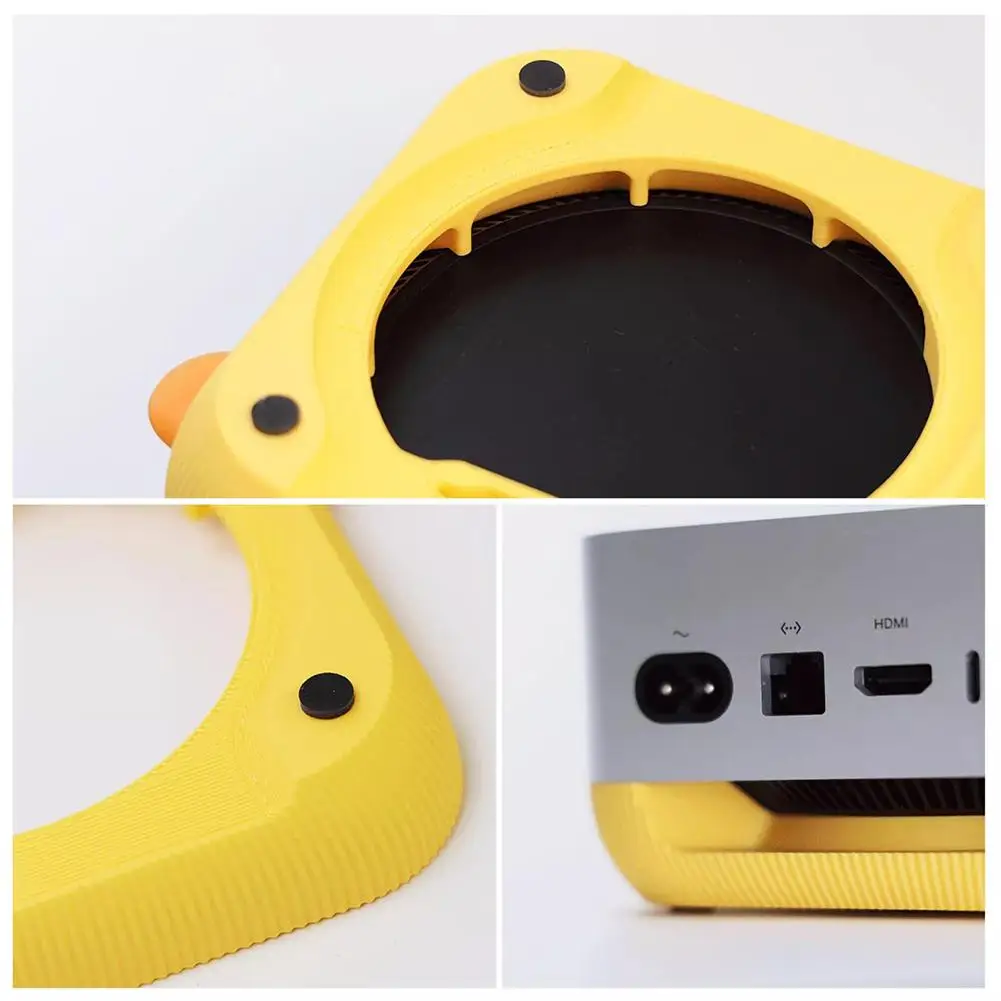 For Macmini M4 Base Stand 3D Printed Power Key Front Creative Cute Peripherals For Macmini M4 Dock Base Heat Dissipation Bracket