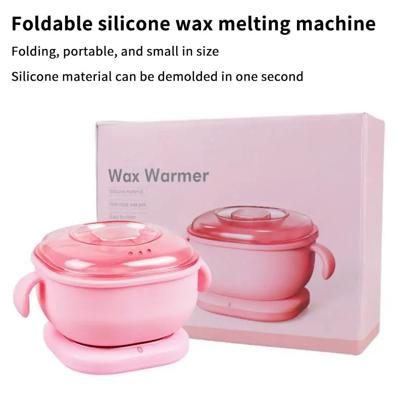 Foldable Silicone Wax Melting Machine BPA Free Easy Demold for Home Personal Hair Removal Waxing