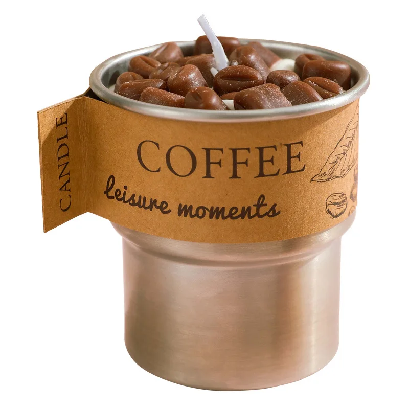 Coffee Bean Scented Candles, High-end Souvenirs, Atmosphere Gifts, Fragrances, Simulation Shaped Cup Wax