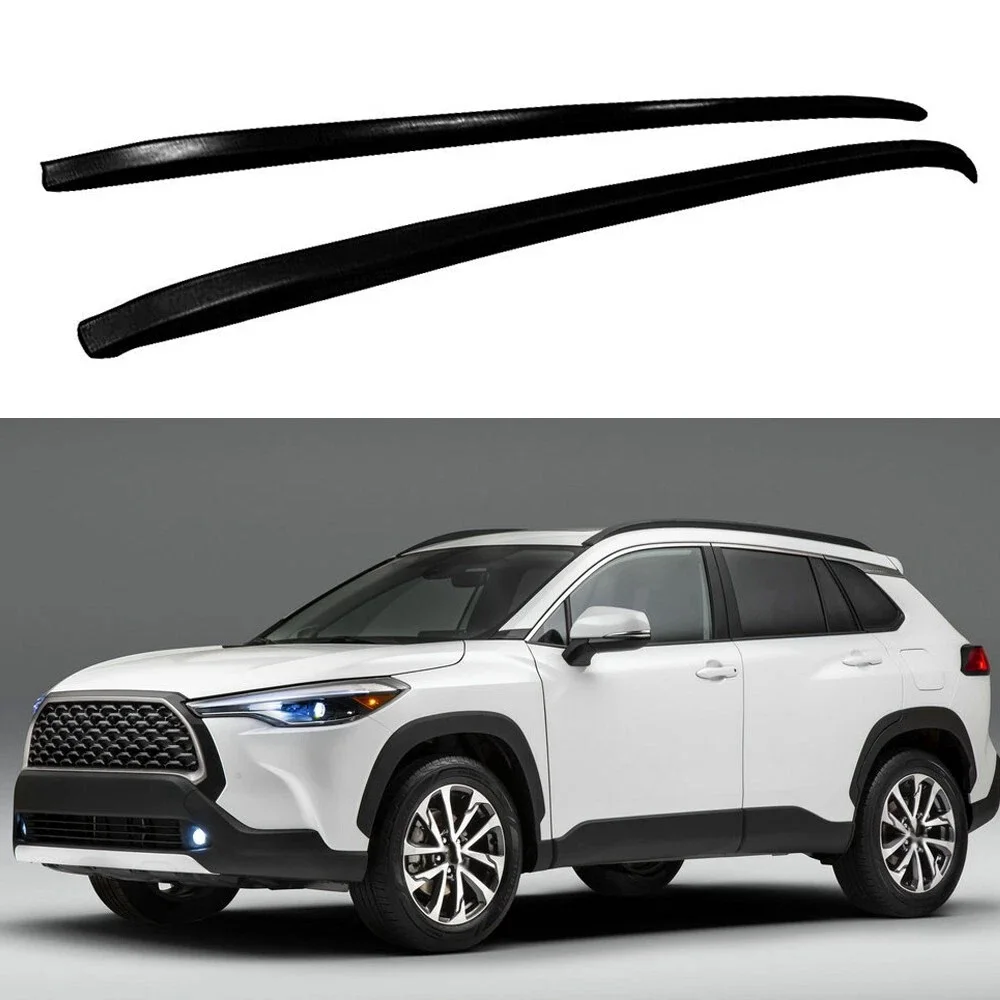 

VULIXYUAN, 2 шт., черные боковые направляющие на крышу, подходят для Toyota Corolla Cross 2020-2025, алюминий