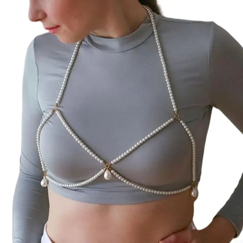 Artisanal Pearls Body Jewelry Adjustable Statement Necklace Accessory