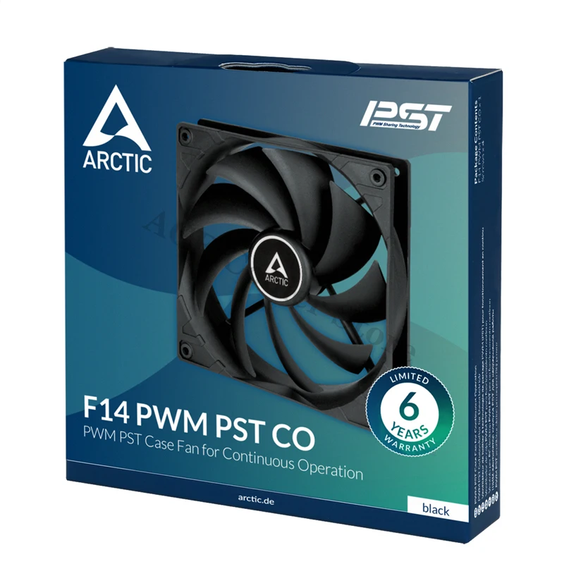 ARCTIC F14 PWM PST/CO Black 14cm PC Case Fan 140MM CPU Cooling Fan 4pin PWM Temperature Control