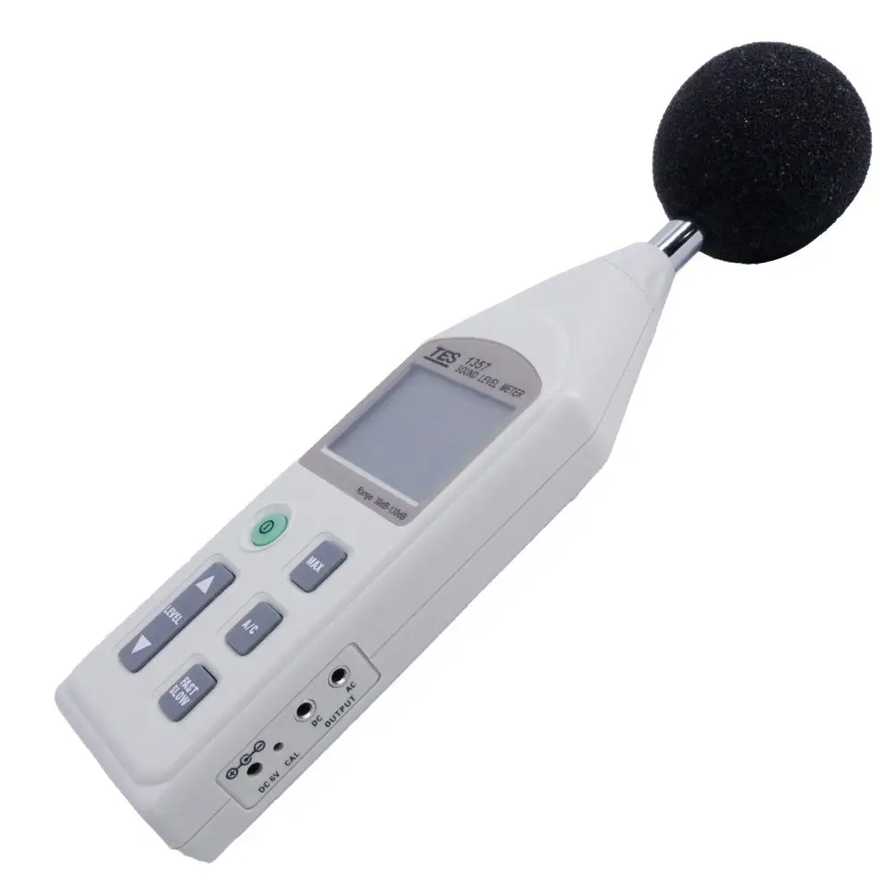 Faixa de frequência do medidor de nível de som digital TES-1357 31,5 Hz a 8 KHz Medidor de ruído de 30 a 130 dB