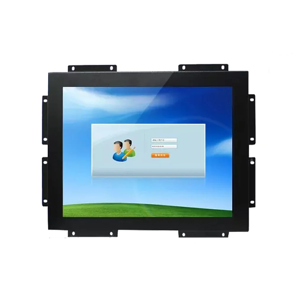 Embedded installation front panel IP65 waterproof 19 inch open frame monitor