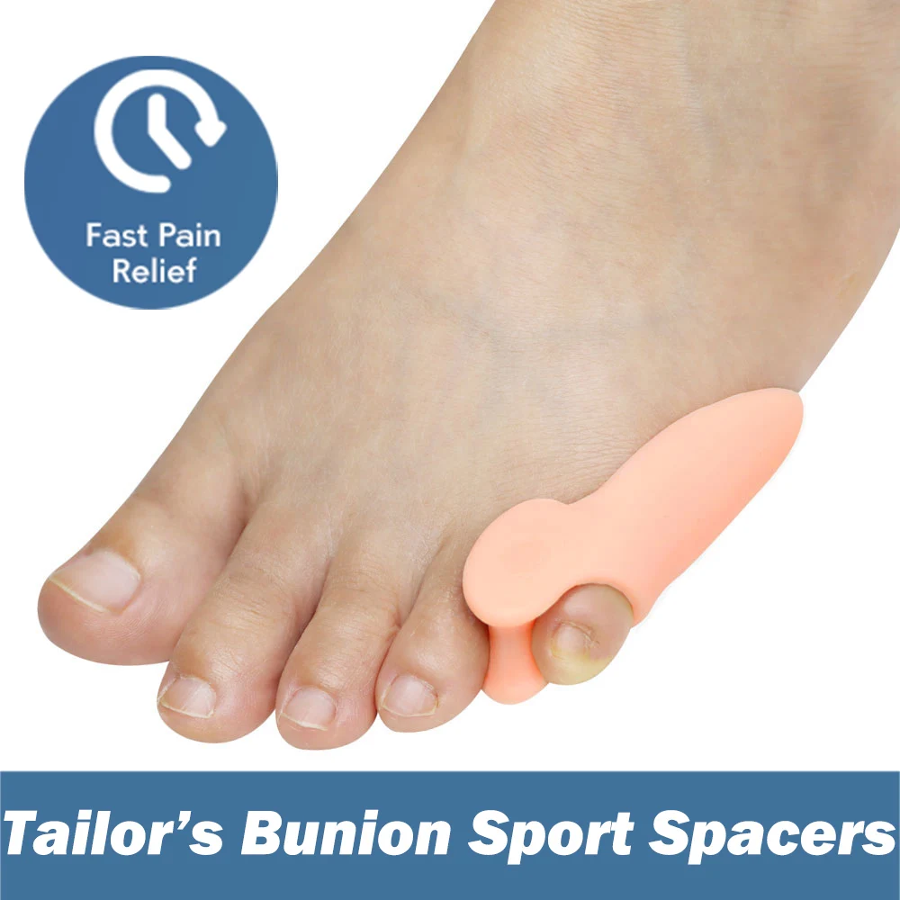 Pexmen 2/4 Stück Bunion Cushion Protector Bunion Corrector Pads mit Separator für Pinky Toe Gel Shield zur Linderung von Fußschmerzen