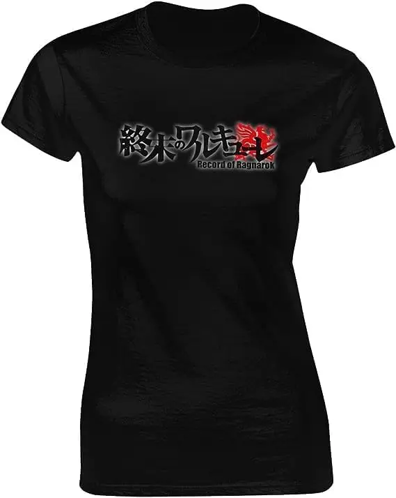 Record Anime of Ragnarok Logo Shirt Women's Fashion Short Sleeve Cotton T Shirts Quick Dry Pattern Custom Tee Tops Black