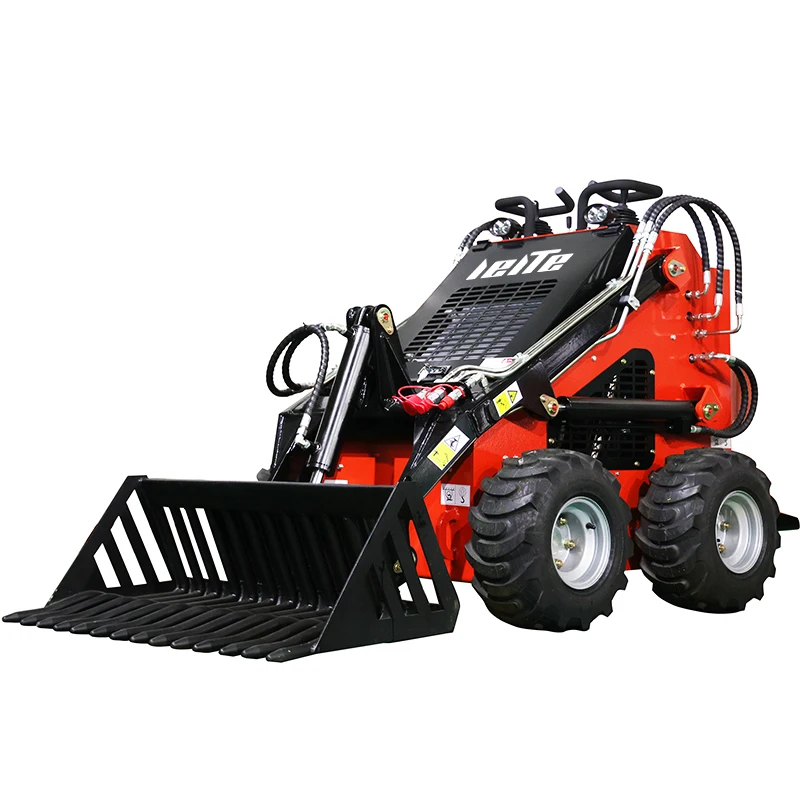 Customization LETE Mini skid steer skid steer loader with in place rotation function for construction and gardens