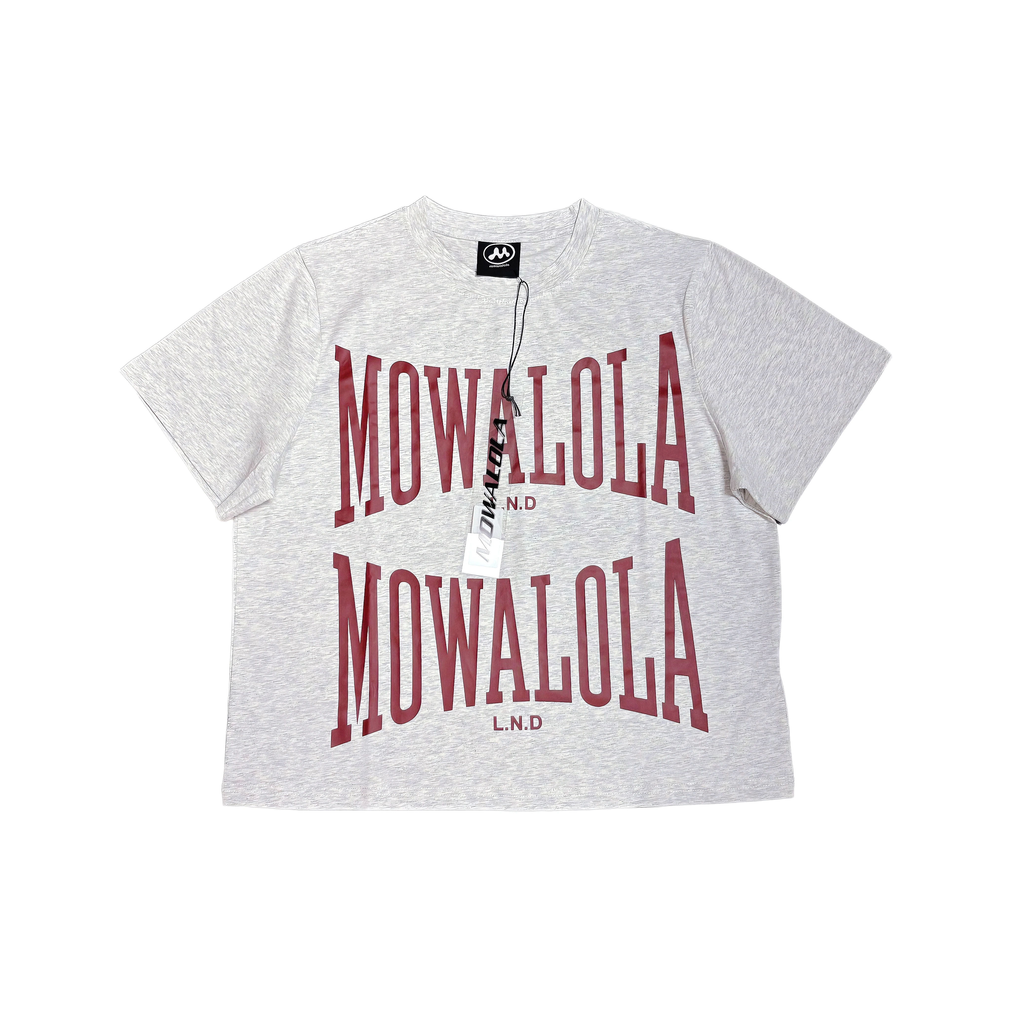 Mowalola Double Sweat Opium YVL Style Visual Print Grey Slim Fit T-Shirt Cotton Youth Popular Short Sleeve round Neck Tee