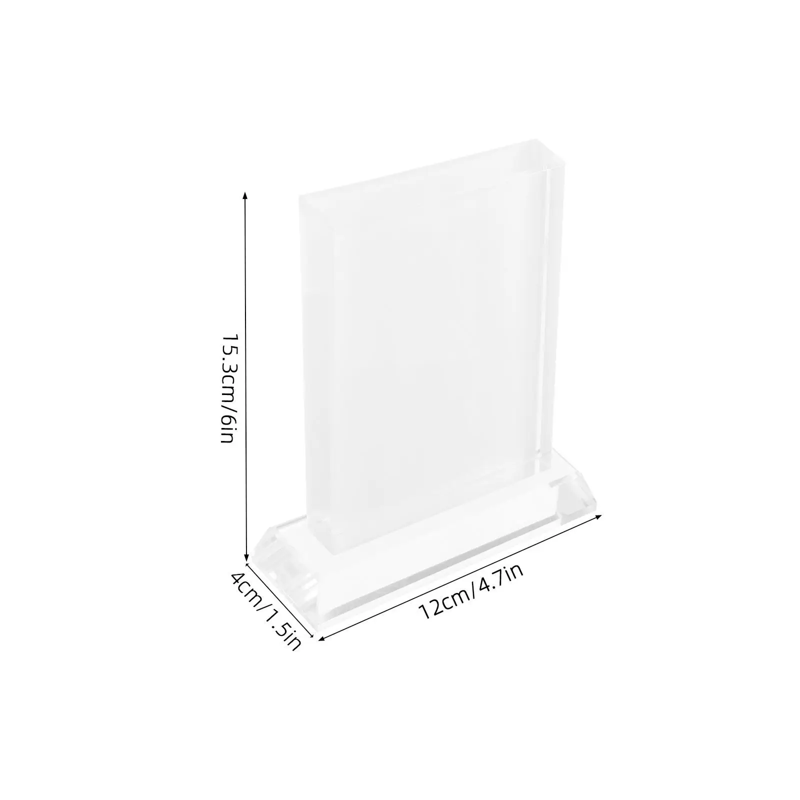 Blank Crystal Sublimation Photo Frame Single Side Clear Plaque DIY Picture Frame for Home Office Desktop Use Crystal Plaue
