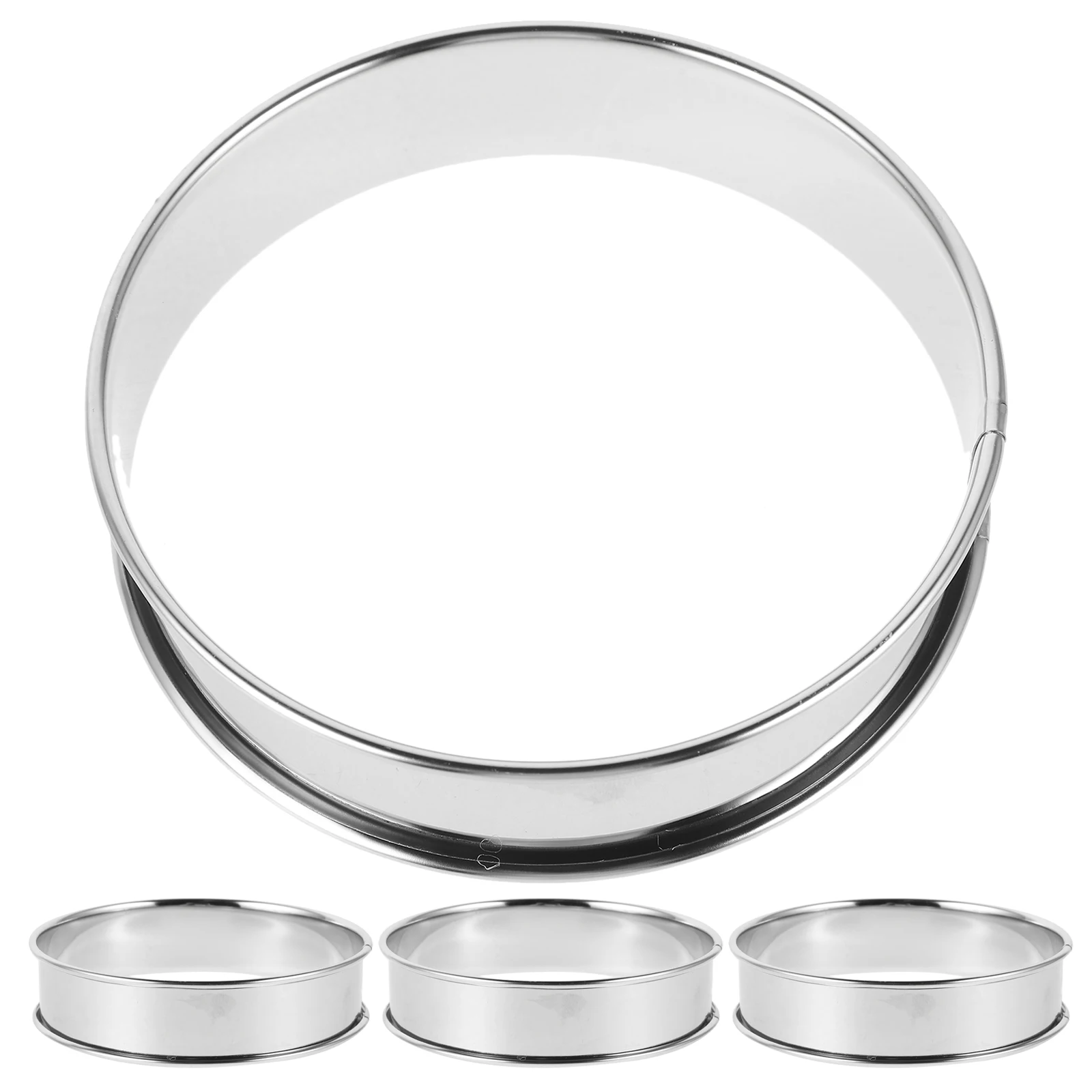 

4pcs Mold Stainless Steel Cooking Rings Muffin Mold For Cooking Kitchen Tools Cake Pancake Pastry Egg Sandwich Rounds