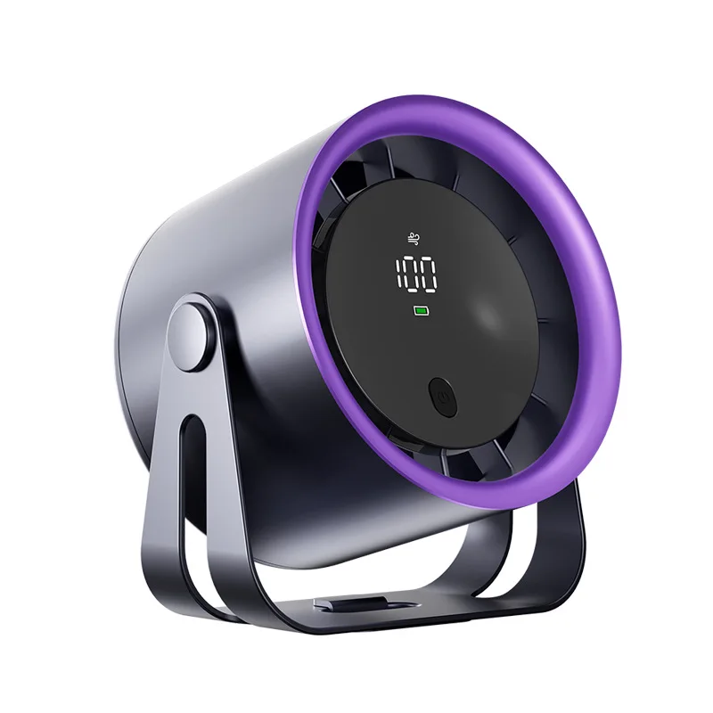 Desktop fan light sound office station home small portable usb charging long battery life desktop