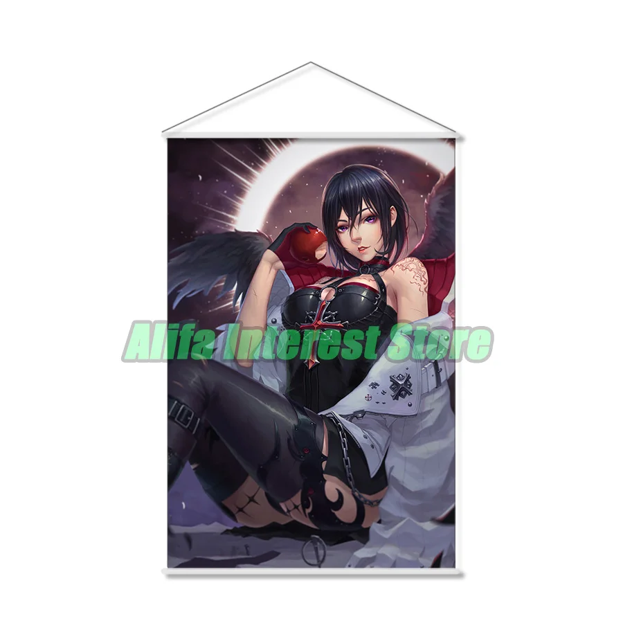 Female Priest Mistress Anime Wall Scroll Hanging Poster Home Decor Painting