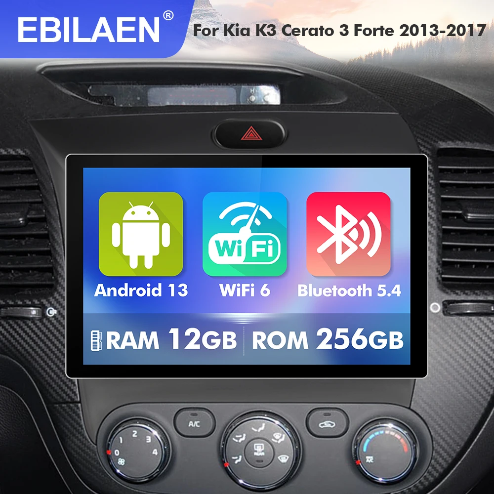 

EBILAEN 11.5inch Android 13 Multimedia Radio stereo For Kia CERATO K3 FORTE 2013-2016 Carplay GPS 4G FM WIFI 2K Autoradio