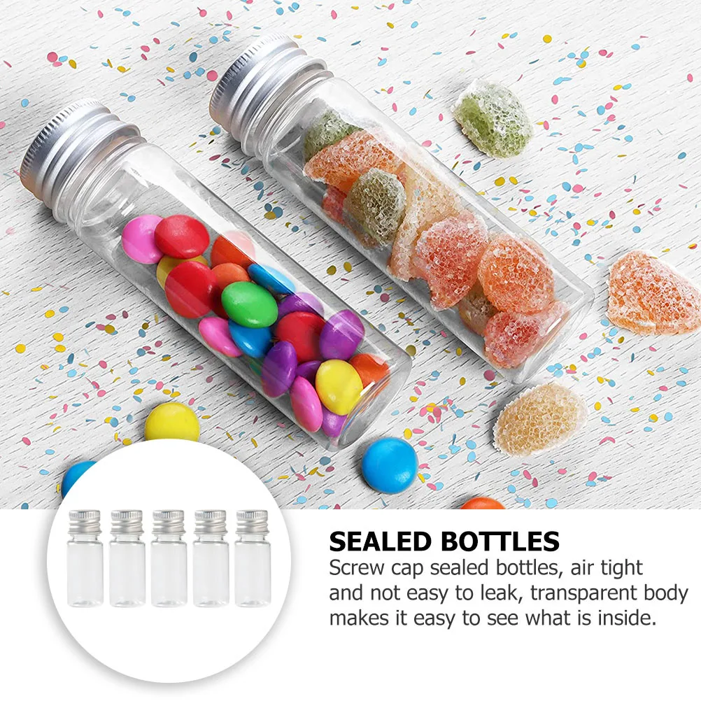 

5pcs Leakproof Refillable Transparent Pet Plastic Bottles With Aluminum Lids Travel Empty Vials For Cosmetics Creams Lip
