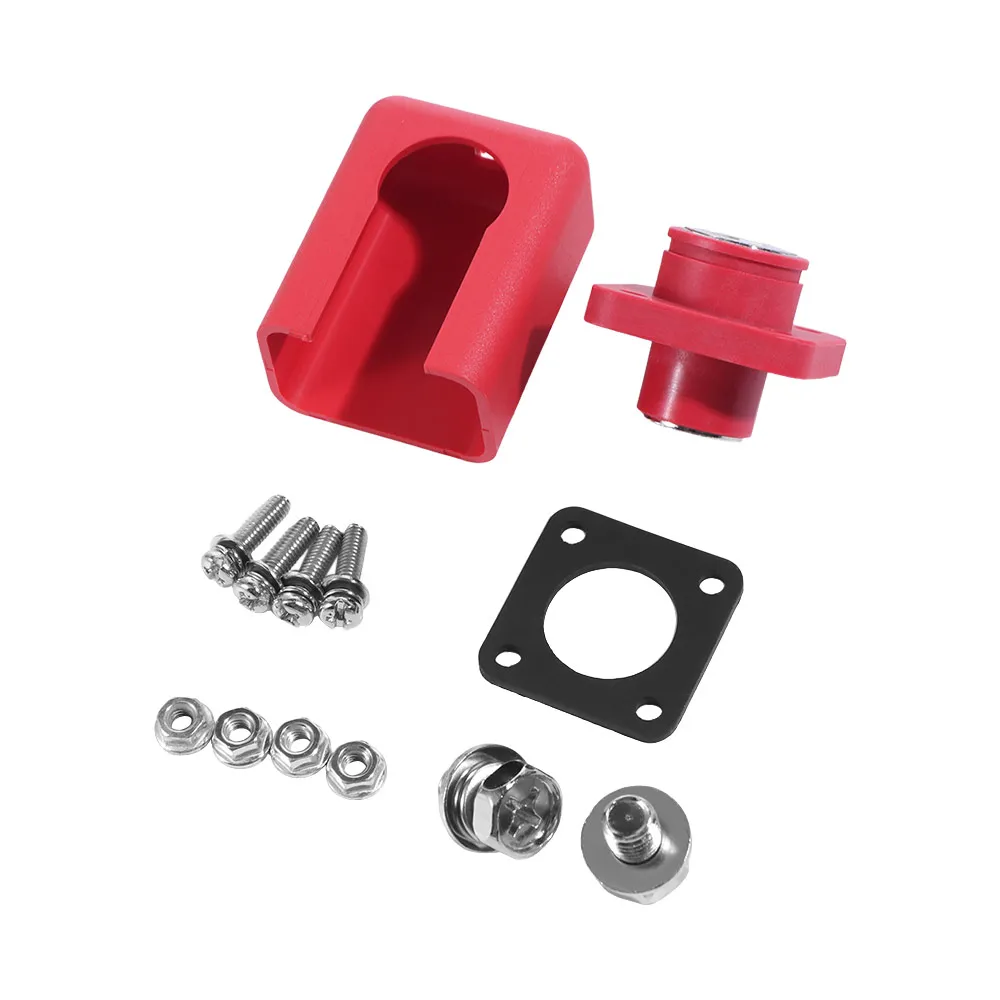 2Pcs 200A Lithium Battery Terminal Block All-Copper Universal Battery Storage Terminal Connector Safe Through Wall Type