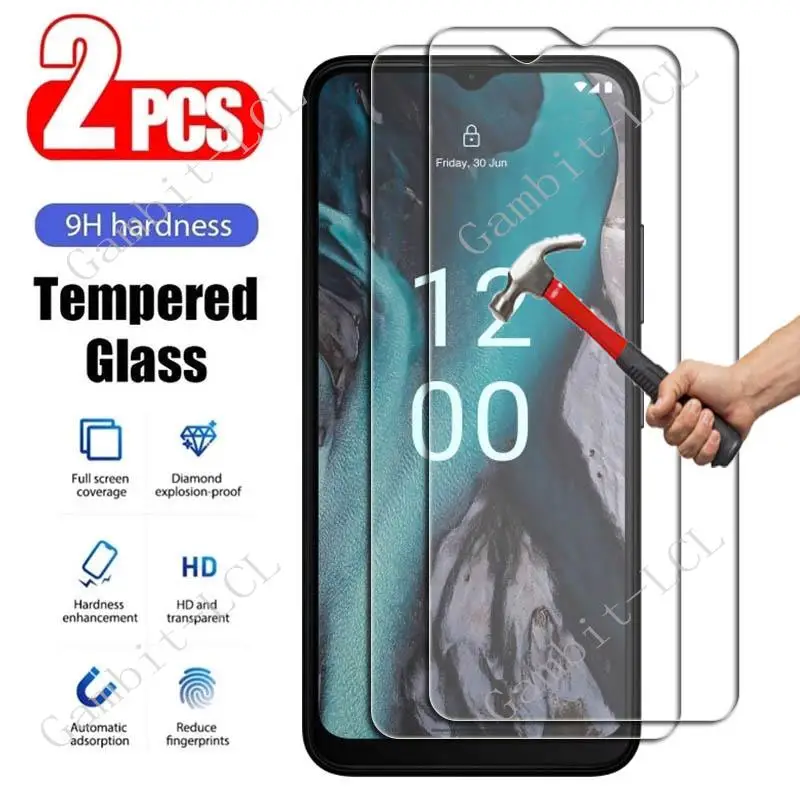 2PCS For Nokia C110 C12 Pro C210 C22 C300 C32 G22 G310 G42 5G C200 C21 Plus C31 G100 G11  Screen Protection Tempered Glass Film