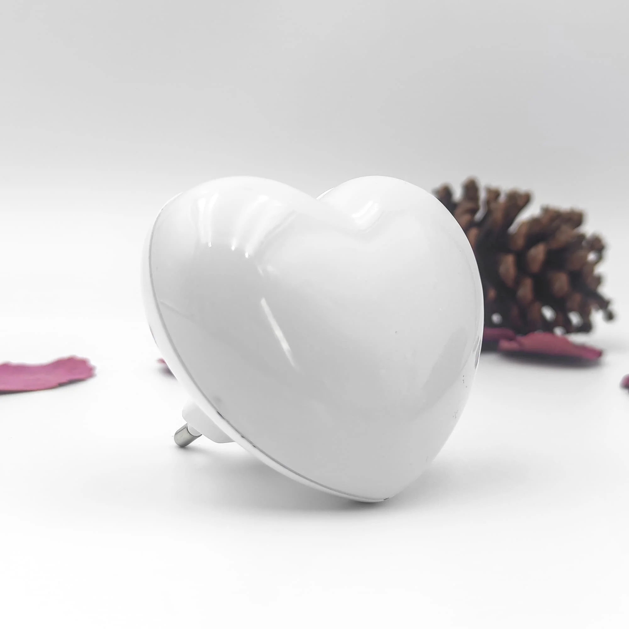 شكل قلب أضواء ليلية مصباح ليد الاستشعار أضواء ليلية المكونات في السيارات تشغيل/إيقاف للأطفال غرفة نوم درج المدخل مصابيح الليل