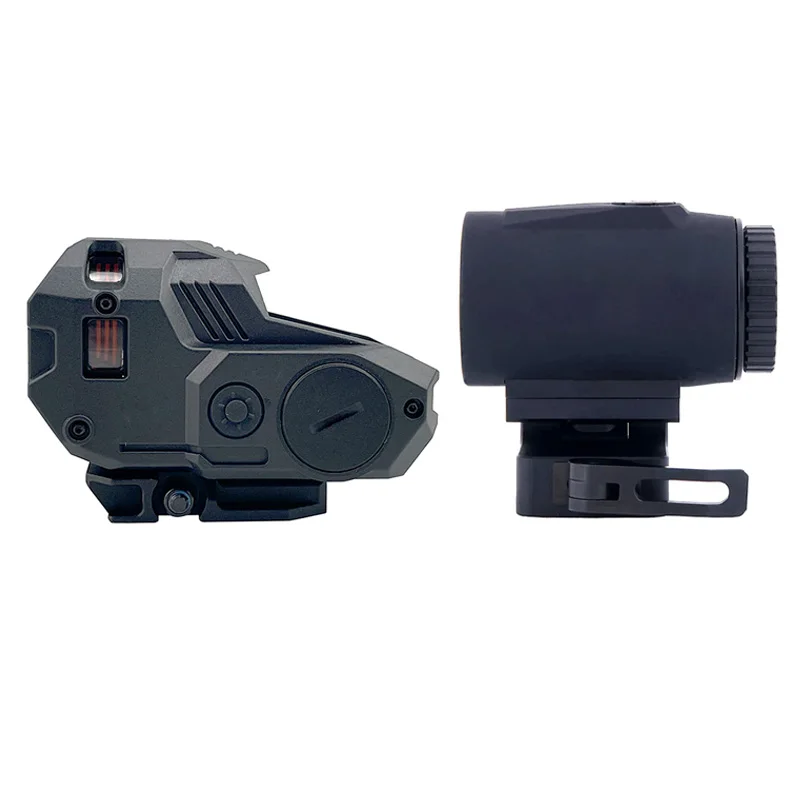 Tactical M22 Pro Fiber Optics Red Dot Scope MMX3 3X Magnifier with Flip to Slide Mount Aluminum Lightweight Self Illuminated