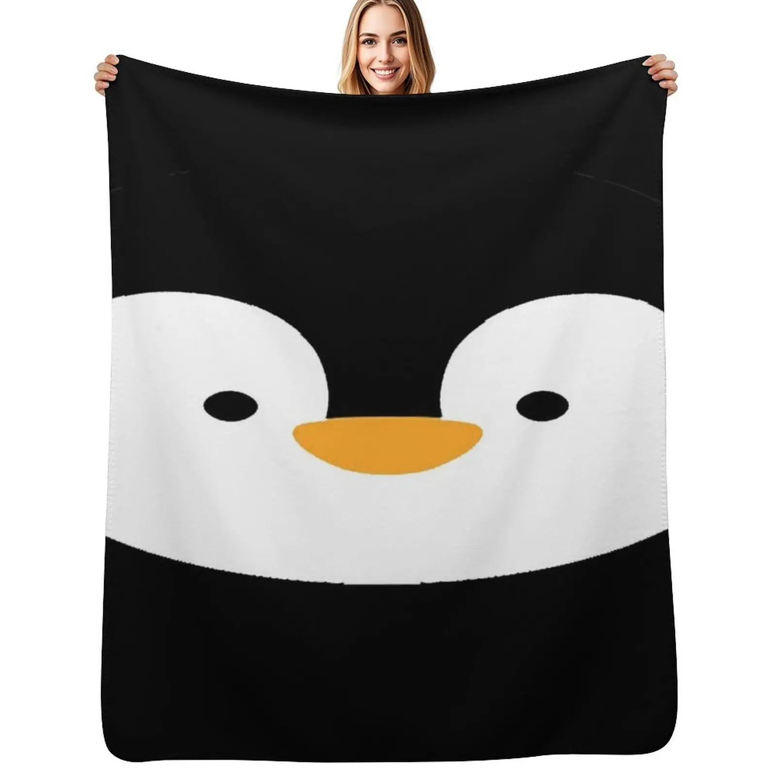 

Penguin Face Throw Blanket Blankets Sofas Of Decoration Decoratives Travel Stuffeds Blankets