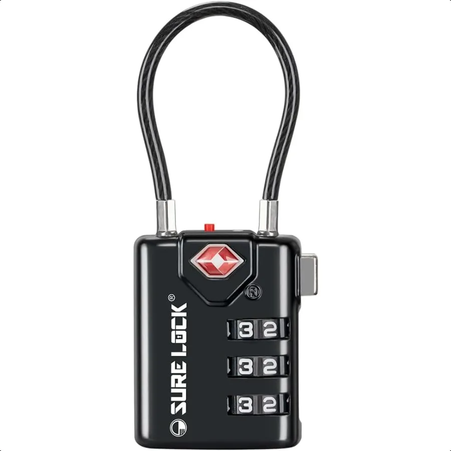 

TSA Compatible Travel Lage Locks Inspection Indicator Easy Read Dials TSA Appd with Zinc Alloy