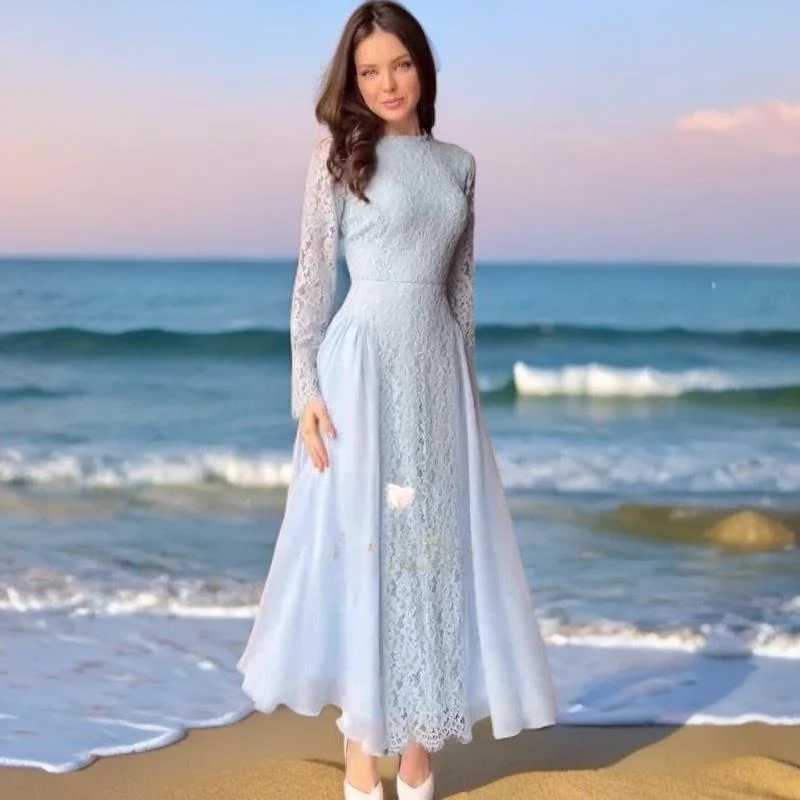 

Элегантное винтажное женское платье с длинными рукавами, приталенное, макси-длина, мягкое и красивое, для осеннего сезона, А-силуэт, с круглым вырезом