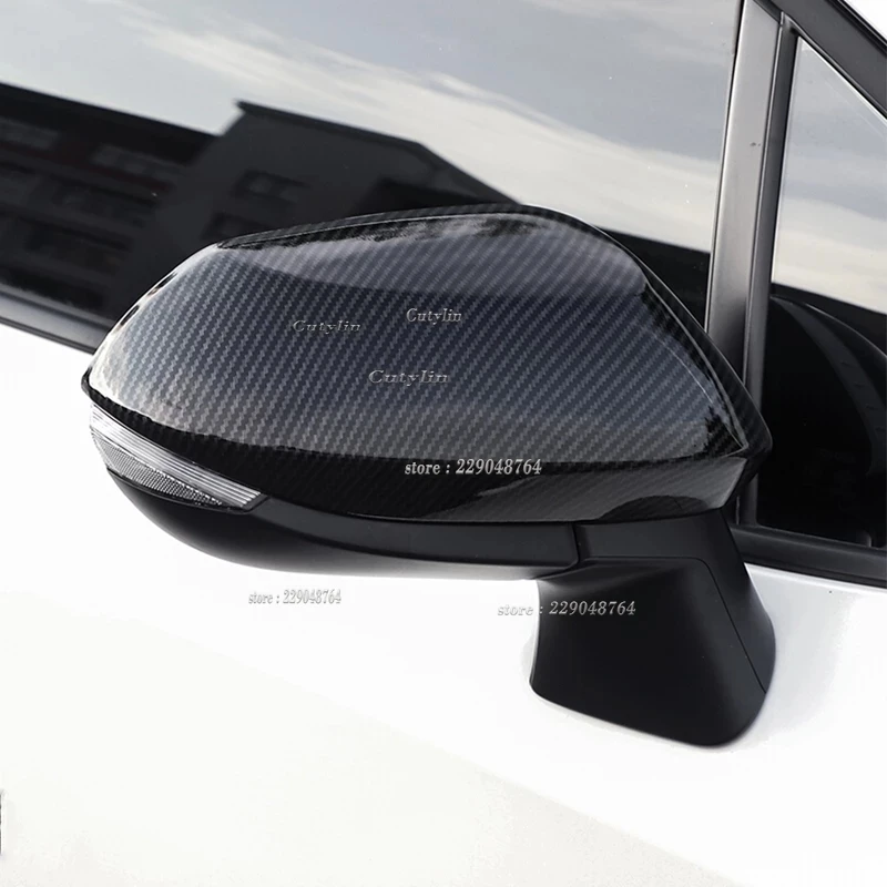 

For Toyota Yaris Cross 2020 2021-2023 ABS Black Side Door Rear View Rearview Mirror Decoration Sticker Cover Trim Accessories