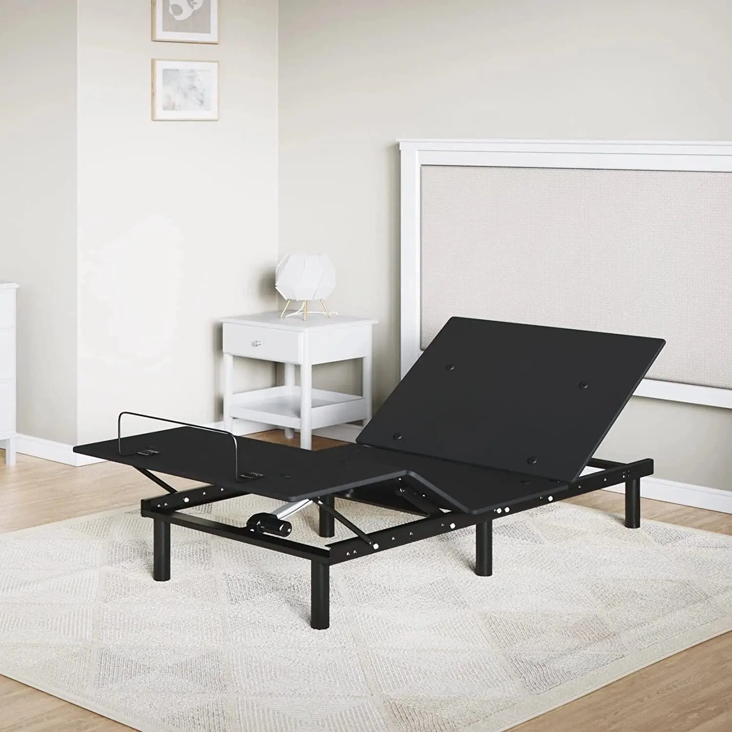 Wholesales High Quality Modern Upholstered King Queen Adult Electric Adjustable Bed Framepromote sales